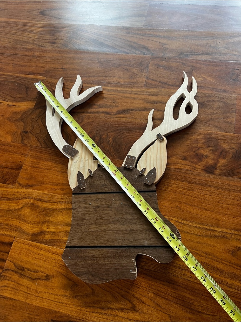 Handmade Wooden 3D Deer Head Wooden Wall Art - Picture 12 of 16